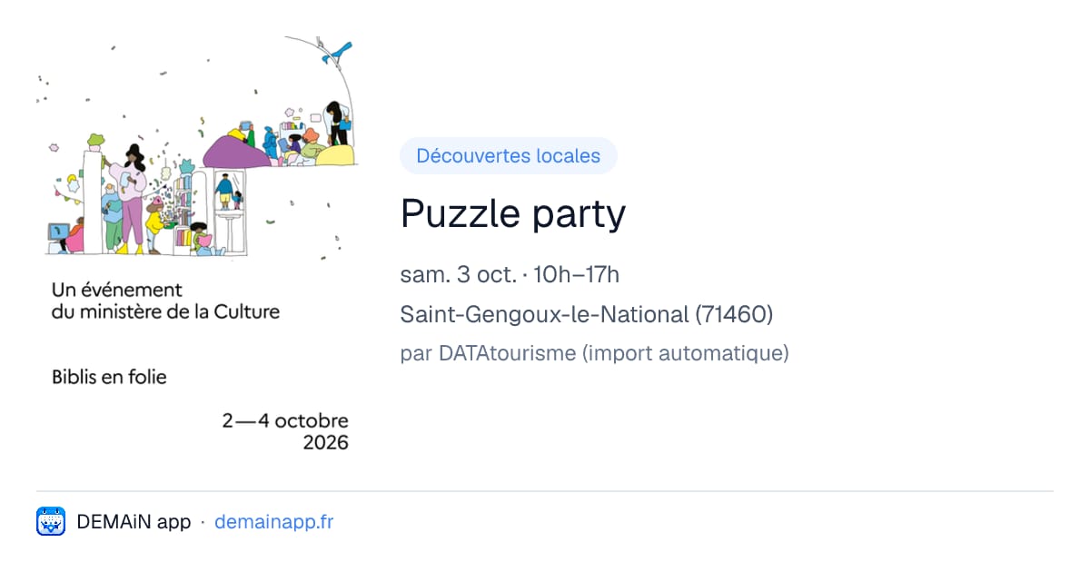 Puzzle party — Saint-Gengoux-le-National