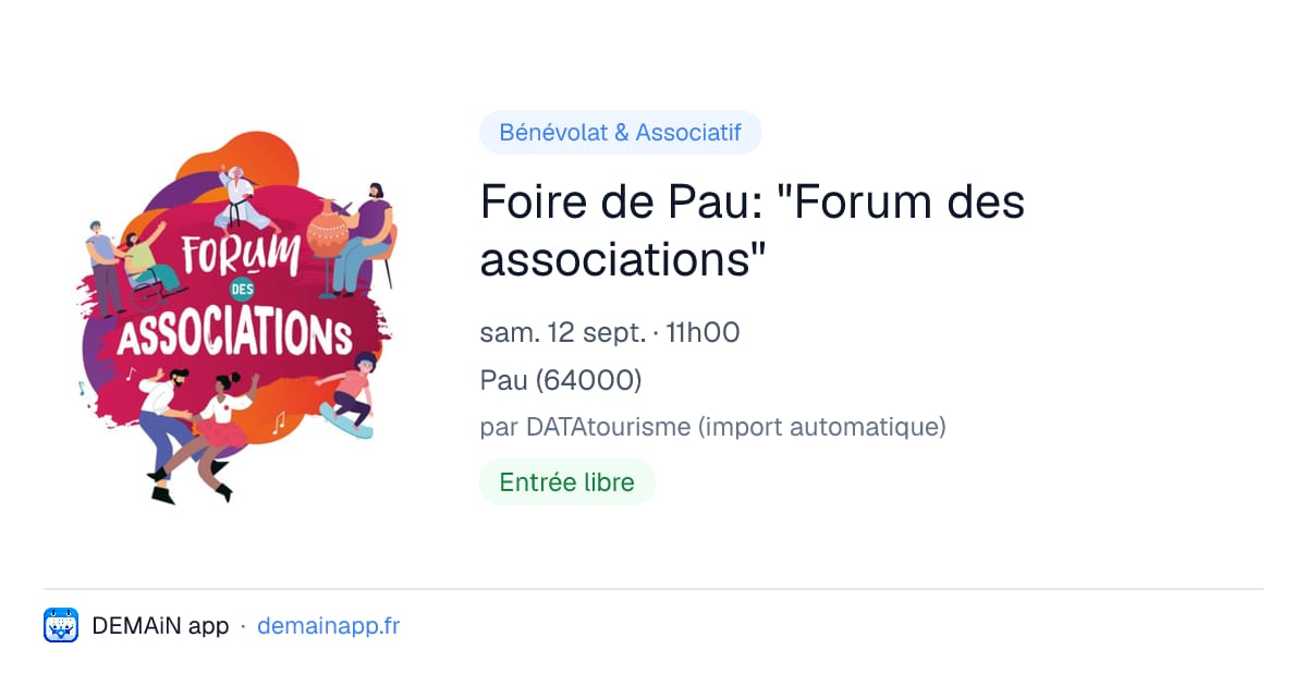 Foire de Pau: "Forum des associations" — Pau