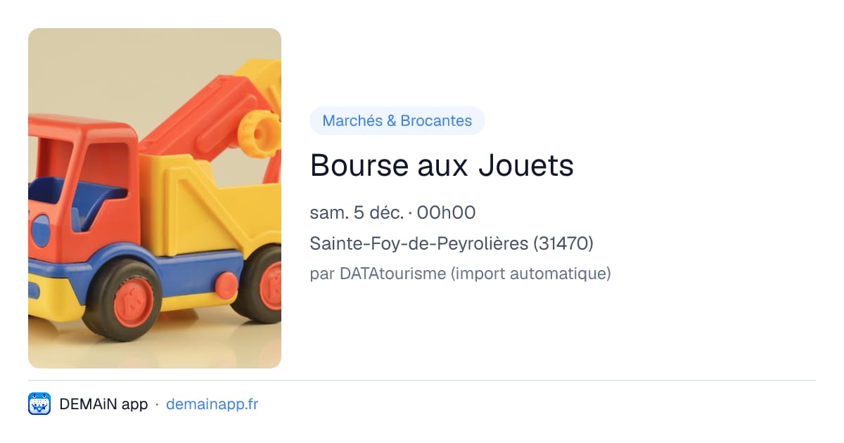 Bourse aux Jouets — Sainte-Foy-de-Peyrolières