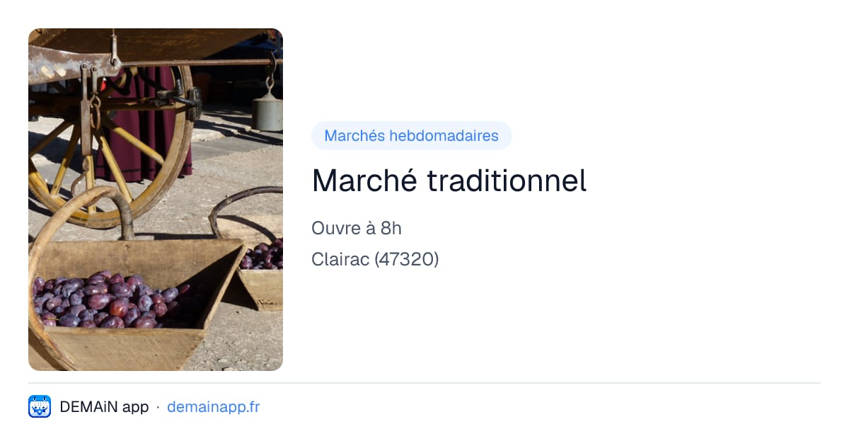 Marché traditionnel — Clairac