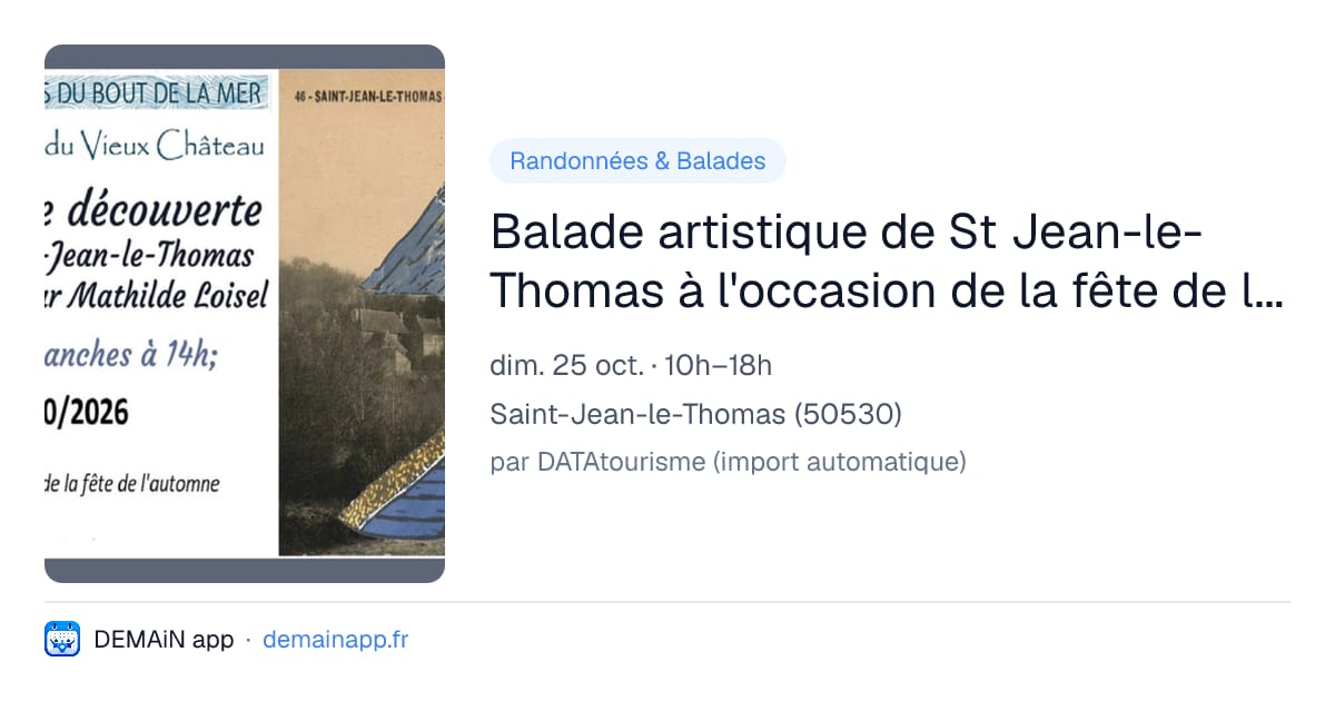Balade artistique de St Jean-le-Thomas à l'occasion de la fête de l'automne — Saint-Jean-le-Thomas