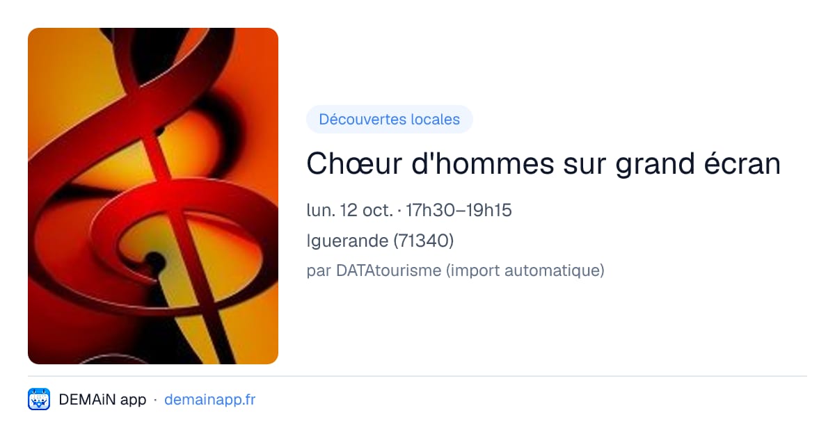 Chœur d'hommes sur grand écran — Iguerande
