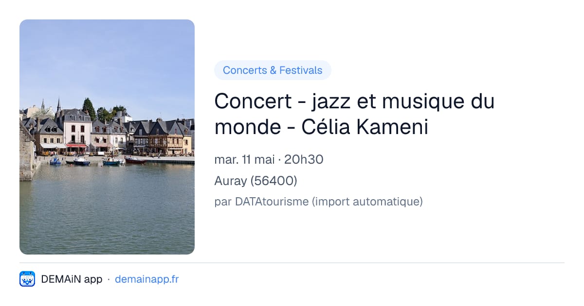 Concert - jazz et musique du monde - Célia Kameni — Auray