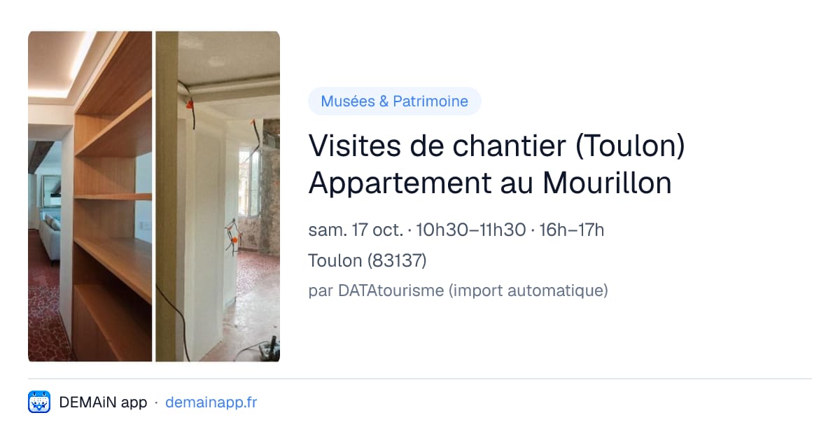 Visites de chantier (Toulon) Appartement au Mourillon — Toulon
