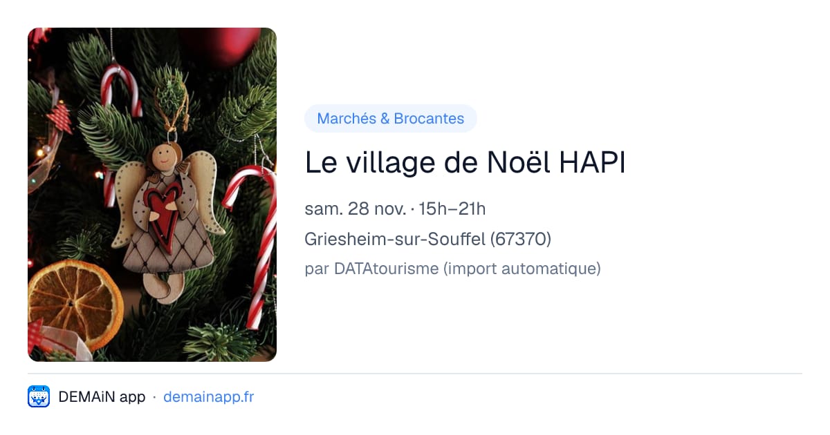 Le village de Noël HAPI — Griesheim-sur-Souffel