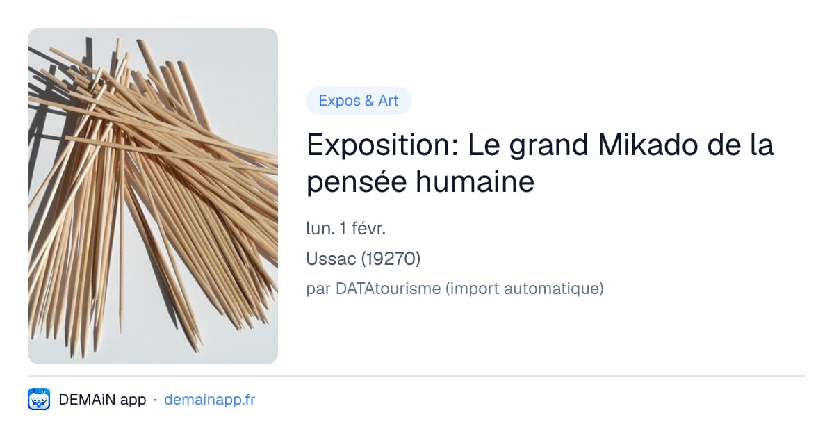 Exposition: Le grand Mikado de la pensée humaine — Ussac