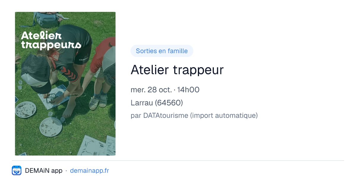 Atelier trappeur — Larrau