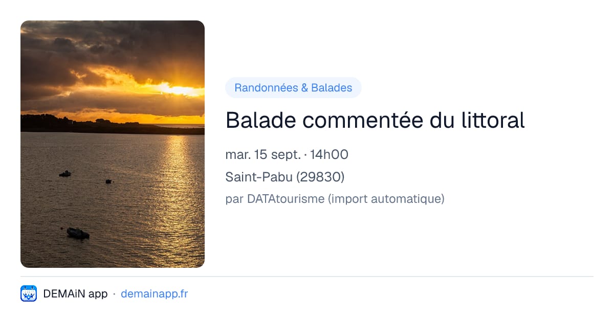 Balade commentée du littoral — Saint-Pabu