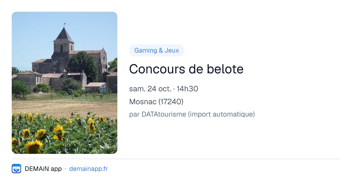 Concours de belote — Mosnac