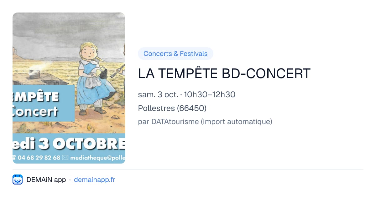 LA TEMPÊTE BD-CONCERT — Pollestres