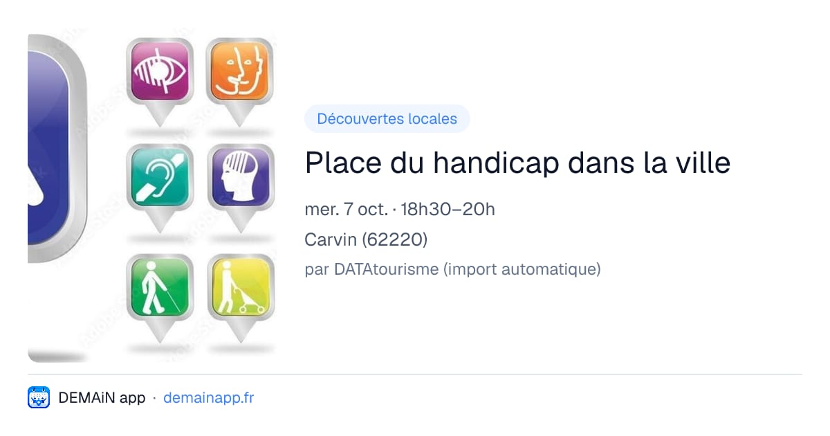 Place du handicap dans la ville — Carvin