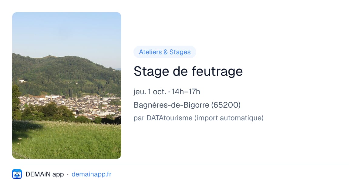 Stage de feutrage — Bagnères-de-Bigorre