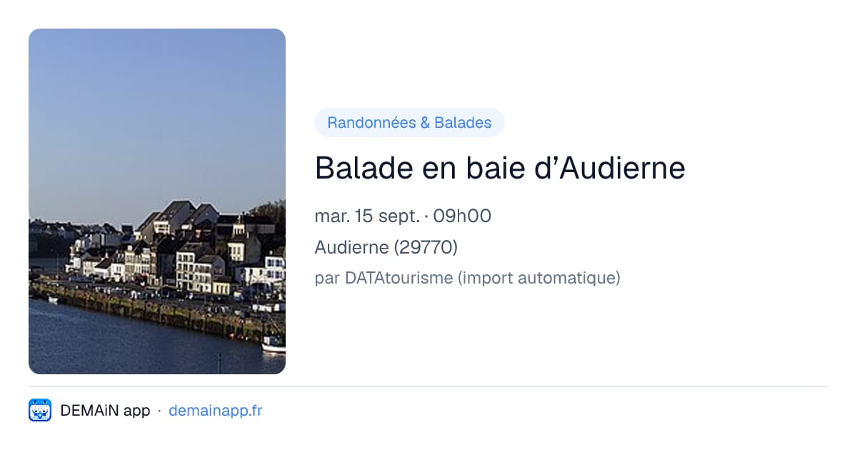 Balade en baie d’Audierne — Audierne