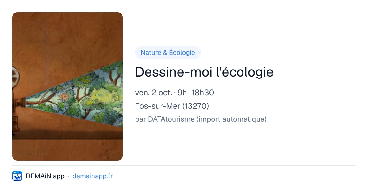 Dessine-moi l'écologie — Fos-sur-Mer