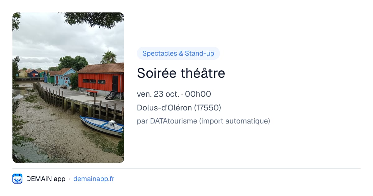 Soirée théâtre — Dolus-d'Oléron