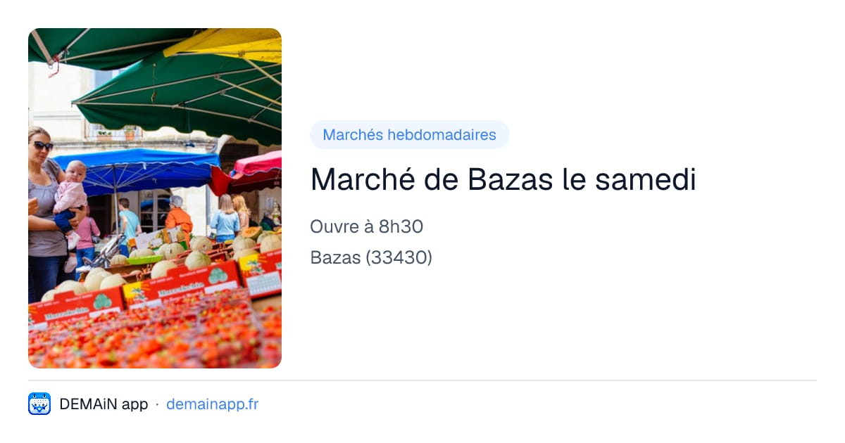 Marché de Bazas le samedi — Bazas