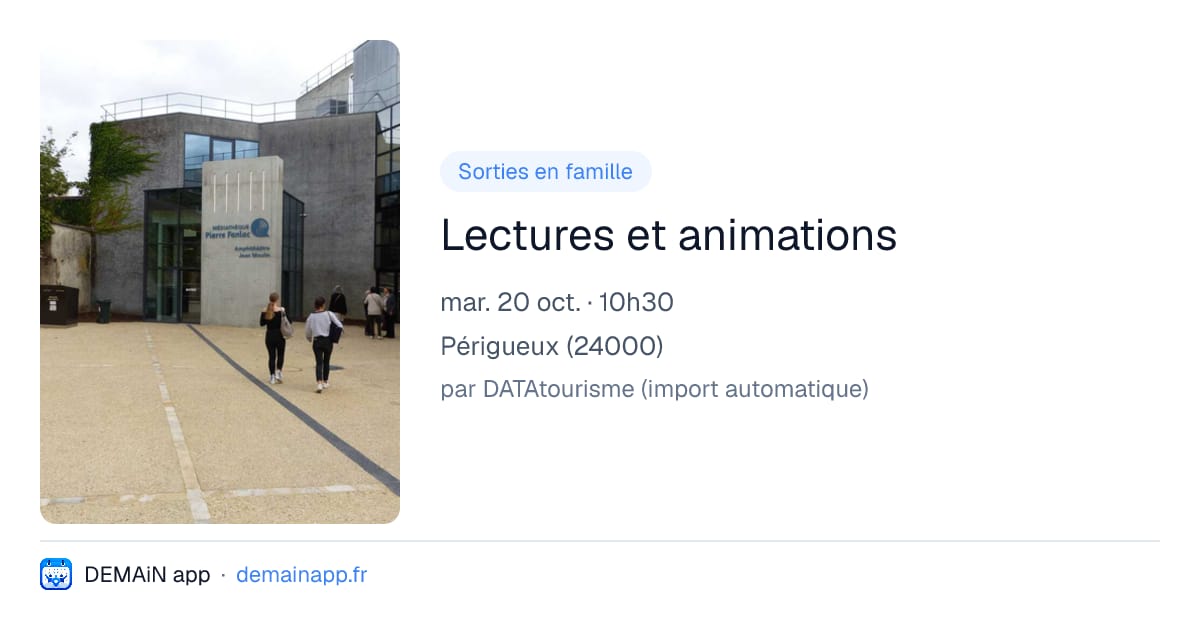 Lectures et animations — Périgueux
