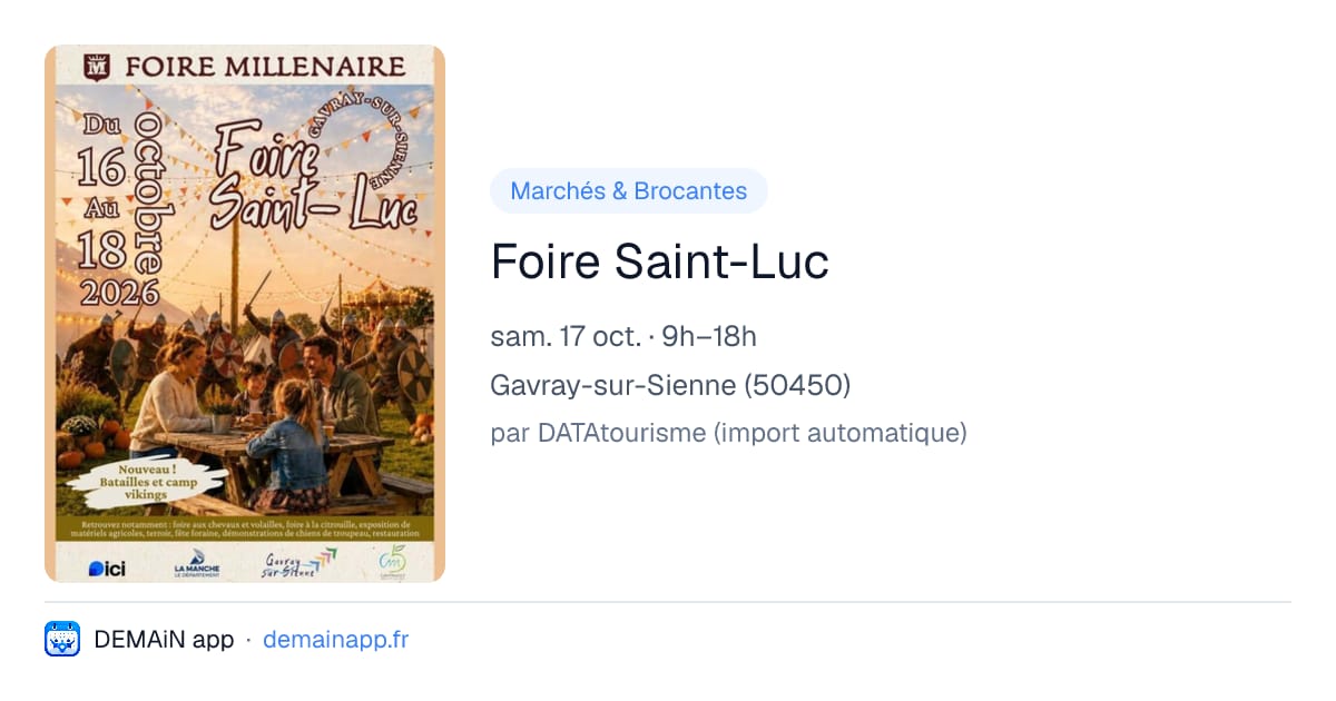 Foire Saint-Luc — Gavray-sur-Sienne