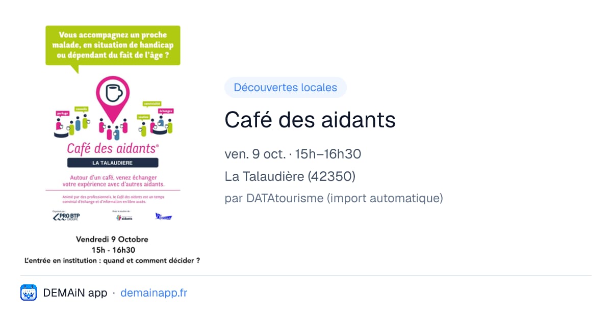Café des aidants — La Talaudière