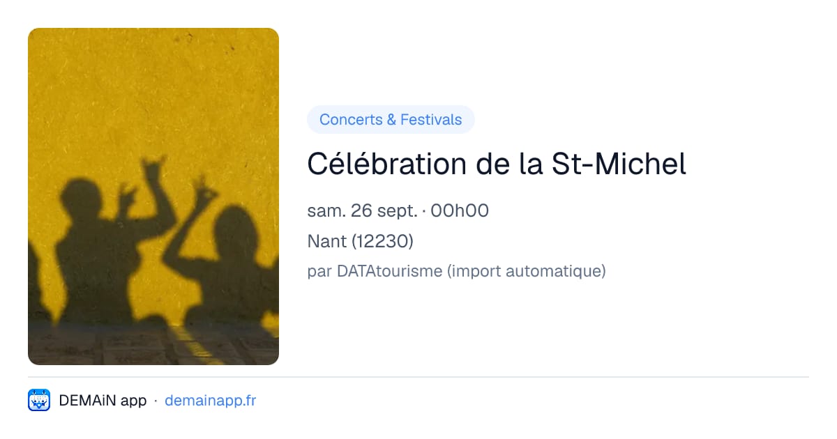 Célébration de la St-Michel — Nant
