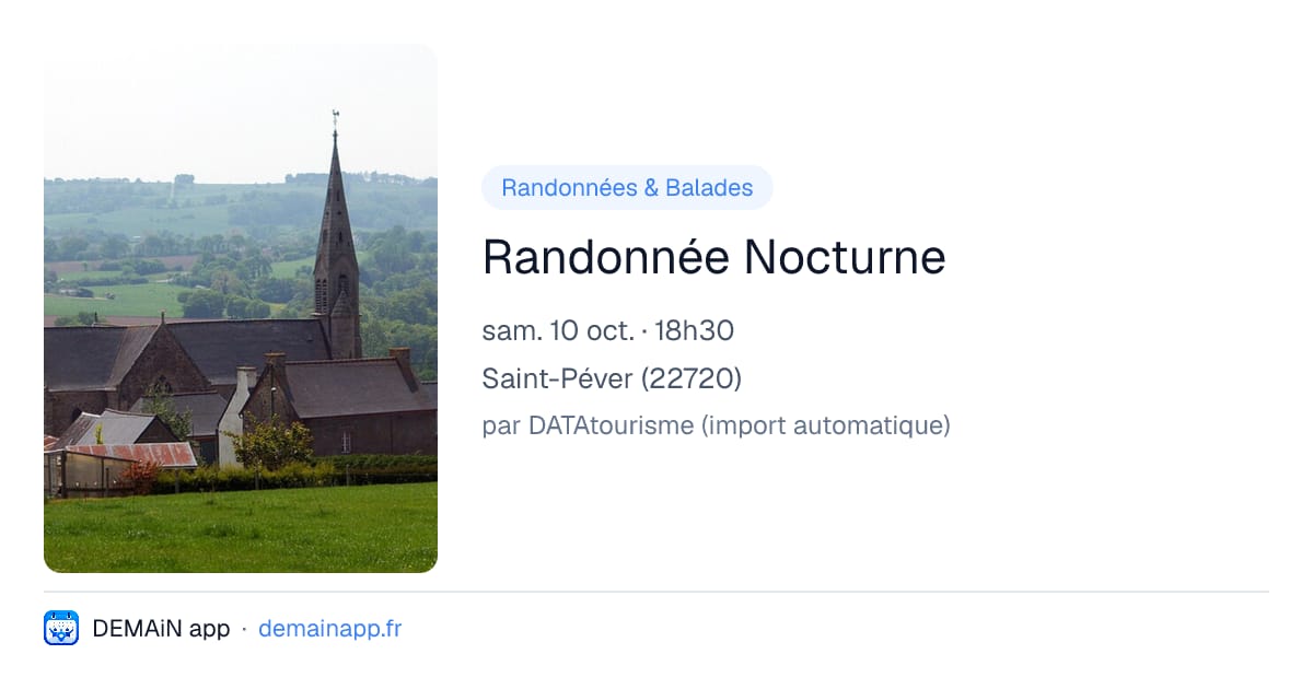 Randonnée Nocturne — Saint-Péver