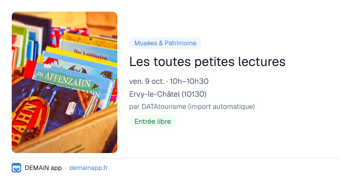 Les toutes petites lectures — Ervy-le-Châtel
