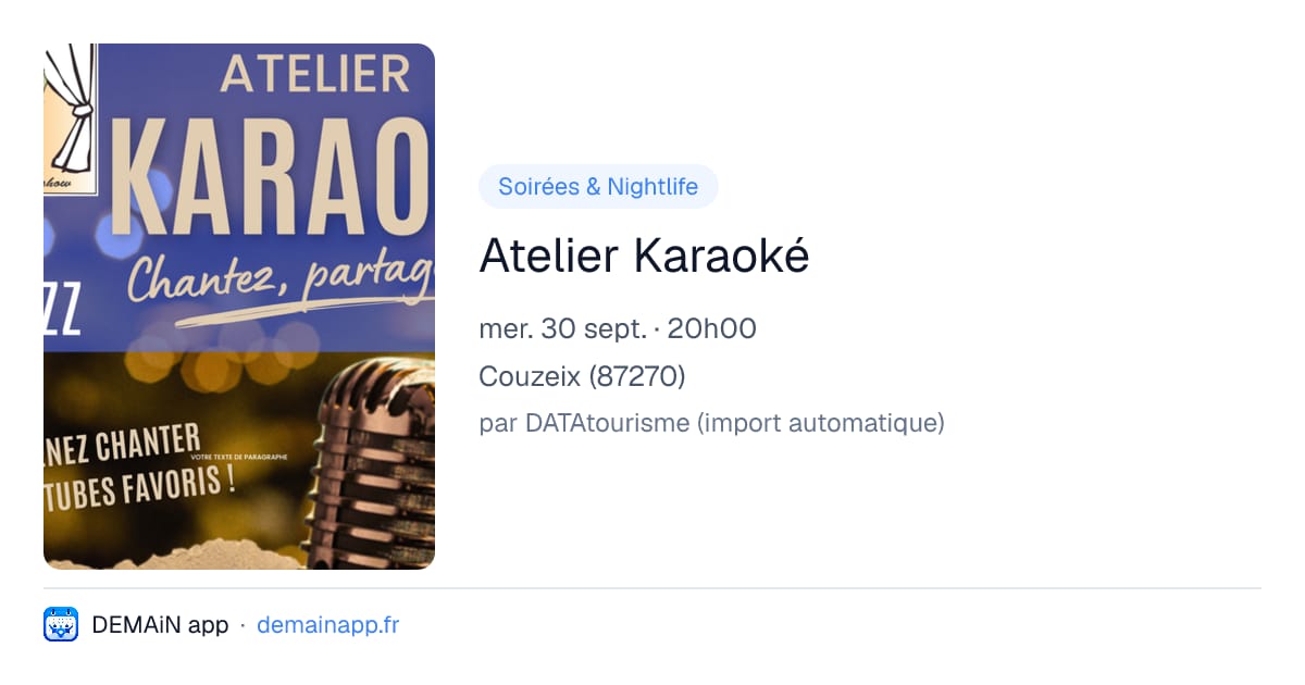 Atelier Karaoké — Couzeix