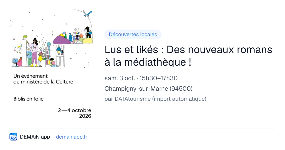 Lus et likés : Des nouveaux romans à la médiathèque ! — Champigny-sur-Marne