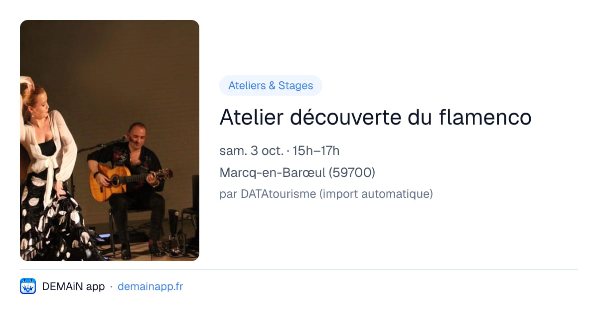 Atelier découverte du flamenco — Marcq-en-Barœul