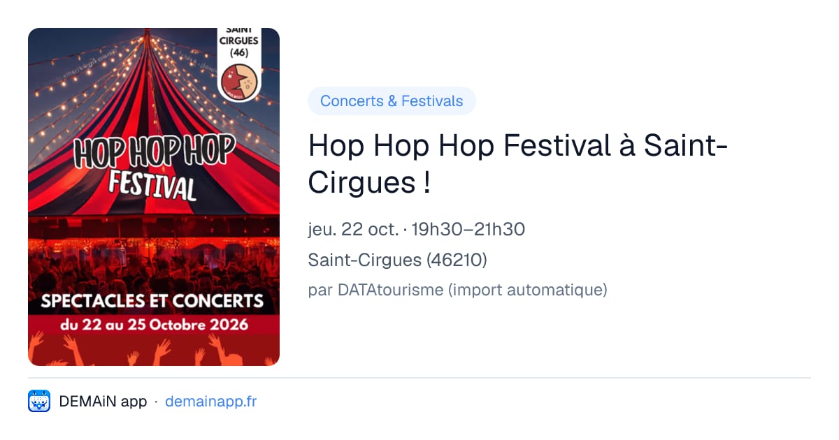 Hop Hop Hop Festival à Saint-Cirgues ! — Saint-Cirgues
