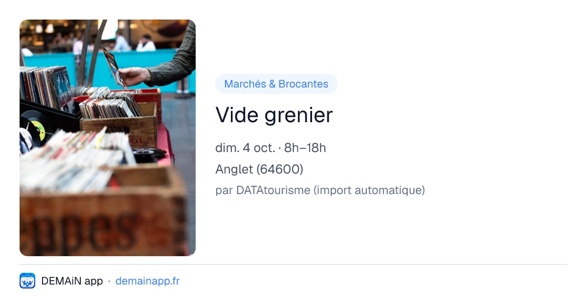 Vide grenier — Anglet