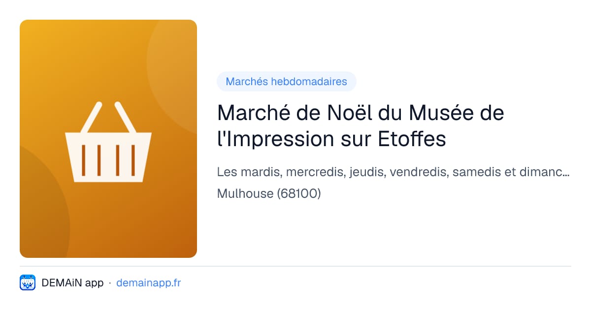 Marché de Noël du Musée de l'Impression sur Etoffes — Mulhouse