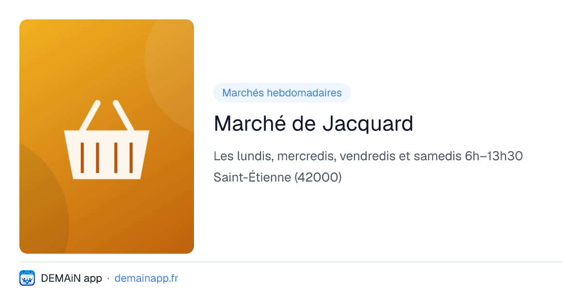 Marché de Jacquard — Saint-Étienne