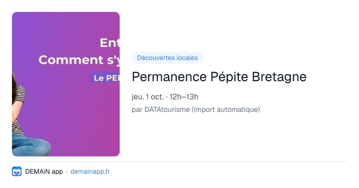 Permanence Pépite Bretagne
