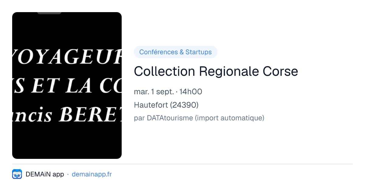 Collection Regionale Corse — Hautefort