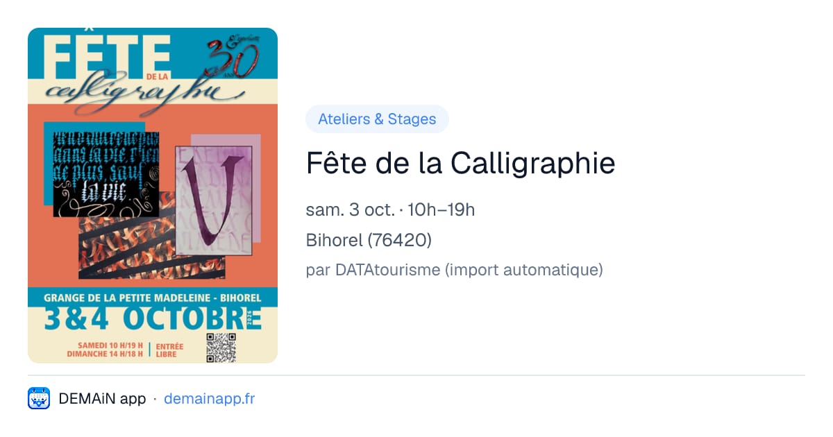 Fête de la Calligraphie — Bihorel