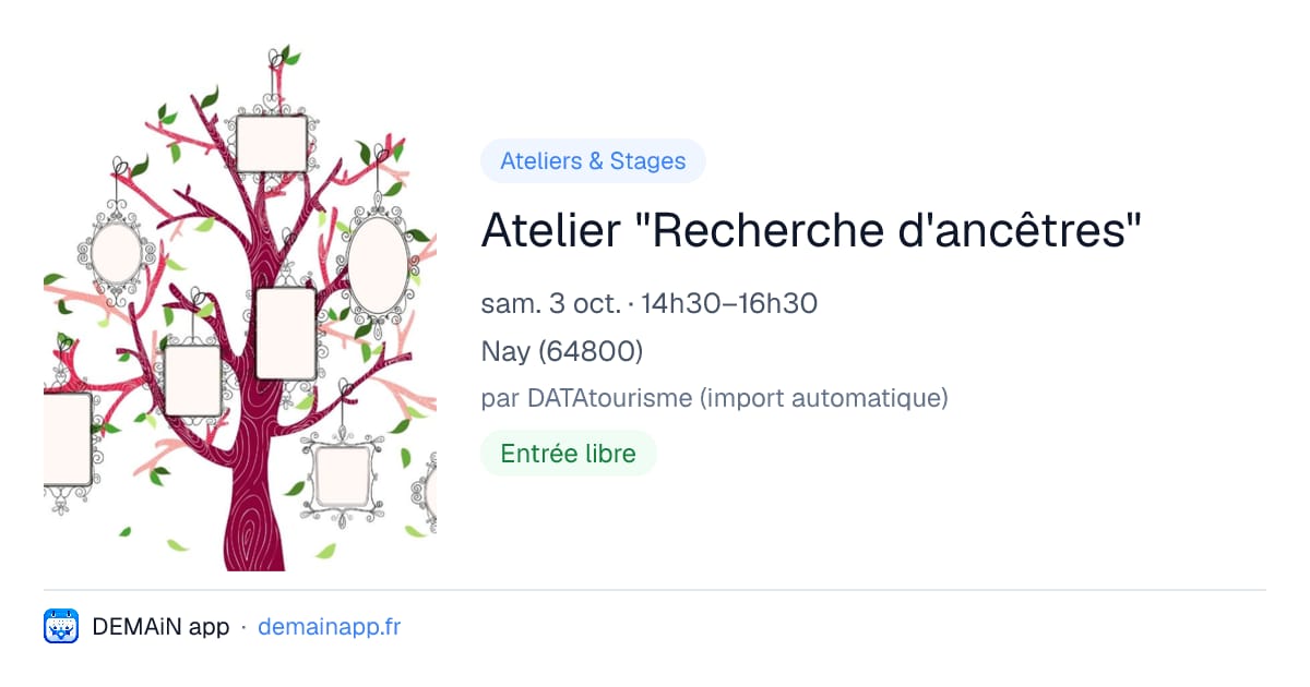 Atelier "Recherche d'ancêtres" — Nay