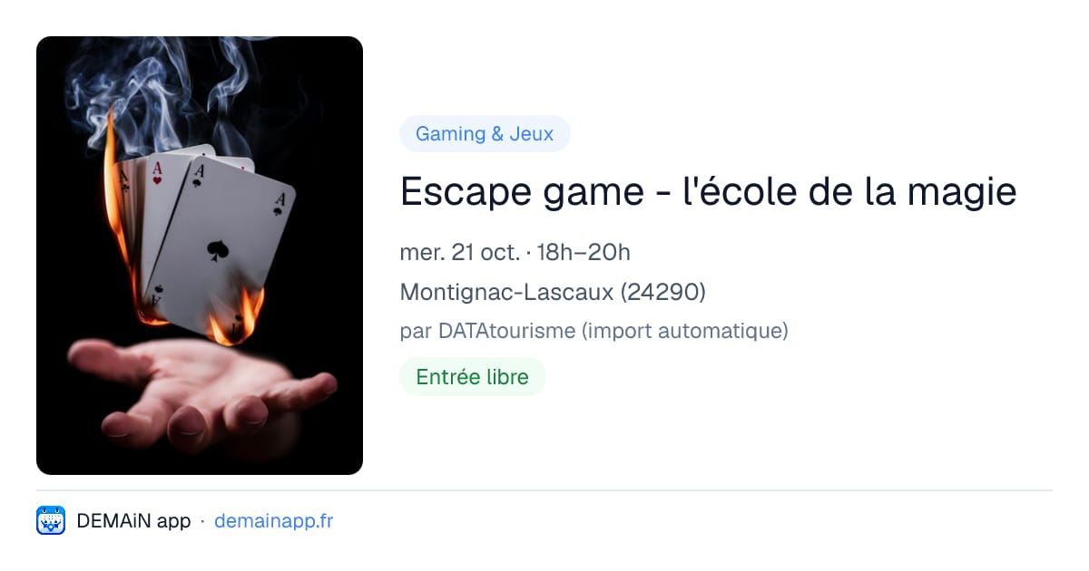 Escape game - l'école de la magie — Montignac-Lascaux