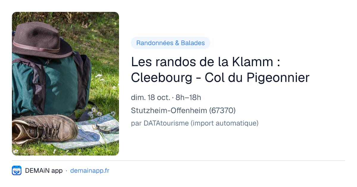 Les randos de la Klamm : Cleebourg - Col du Pigeonnier — Stutzheim-Offenheim