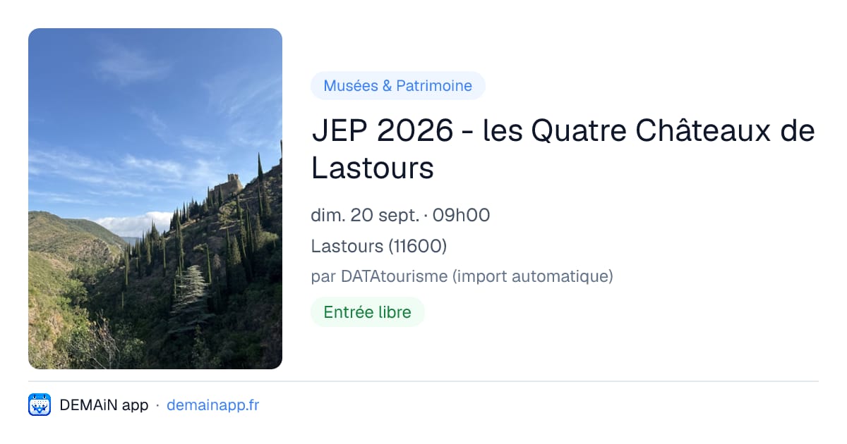 JEP 2026 - les Quatre Châteaux de Lastours — Lastours