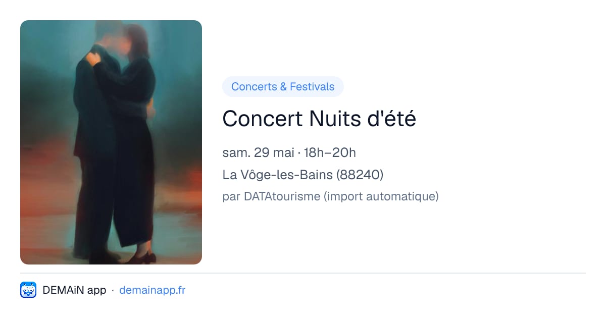 Concert Nuits d'été — La Vôge-les-Bains