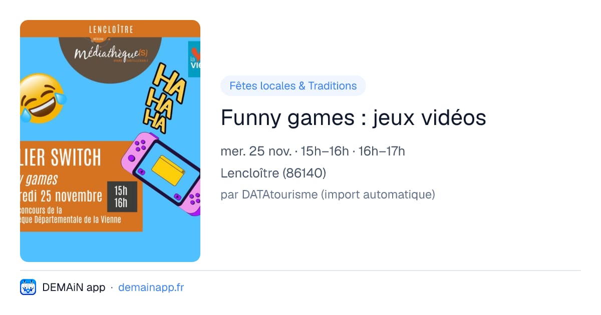 Funny games : jeux vidéos — Lencloître