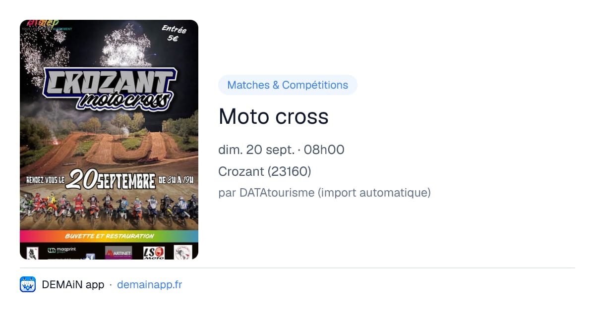 Moto cross — Crozant