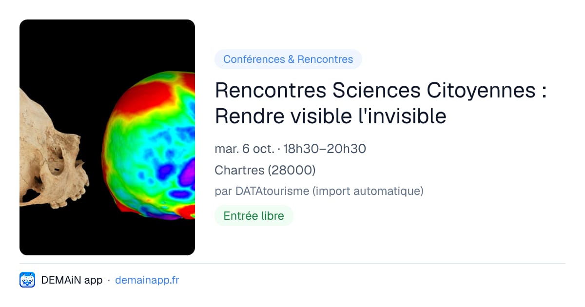 Rencontres Sciences Citoyennes : Rendre visible l'invisible — Chartres