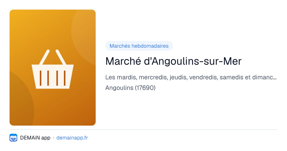 Marché d'Angoulins-sur-Mer — Angoulins