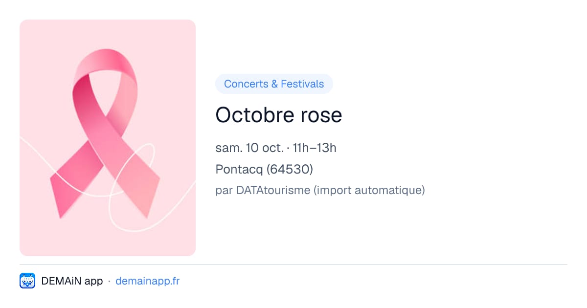 Octobre rose — Pontacq