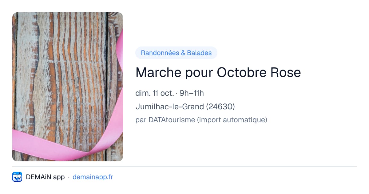 Marche pour Octobre Rose — Jumilhac-le-Grand