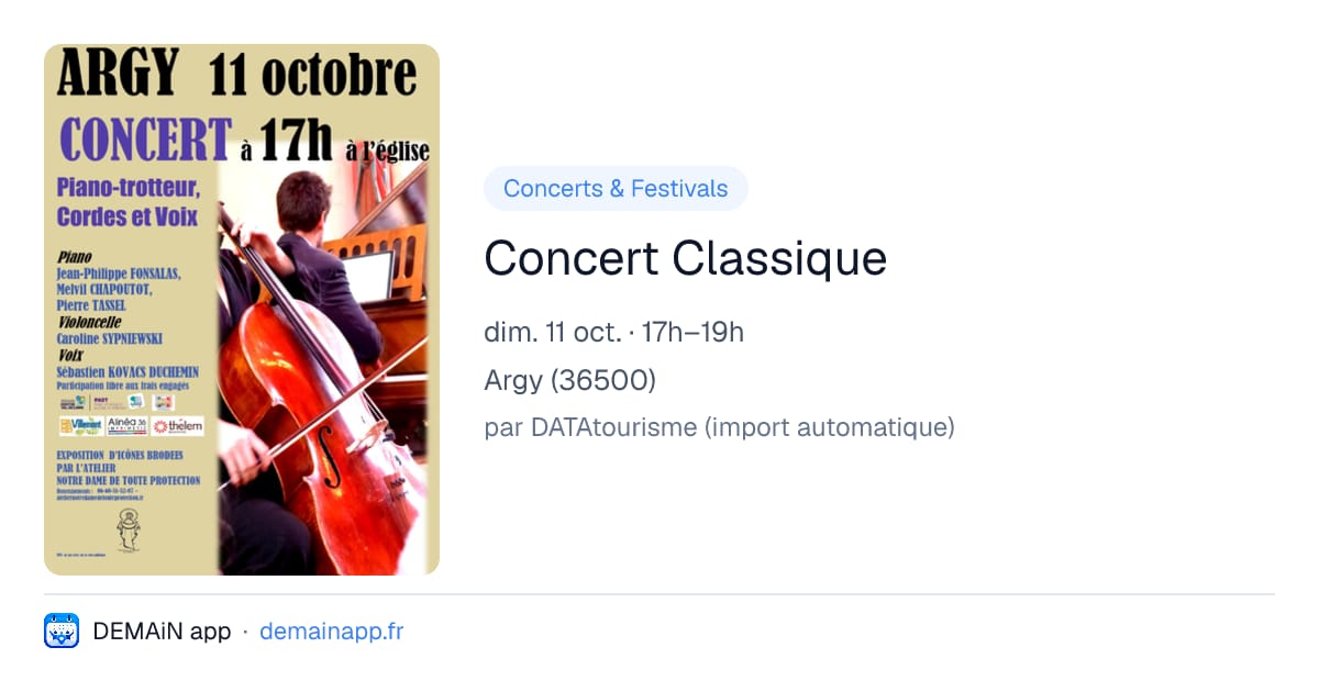 Concert Classique — Argy