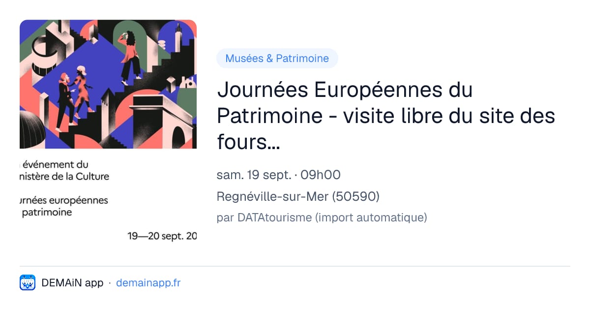 Journées Européennes du Patrimoine - visite libre du site des fours à chaux — Regnéville-sur-Mer