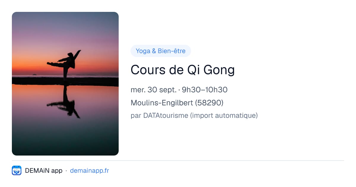 Cours de Qi Gong — Moulins-Engilbert